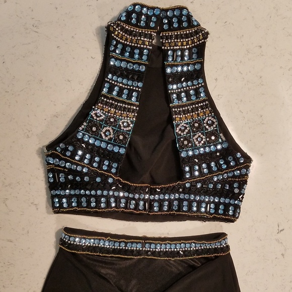 Sherri Hill black two-piece dress #11068 PRICE DRP - Picture 4 of 5